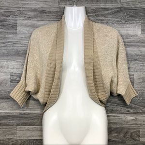 Red Paint Brown Cardigan